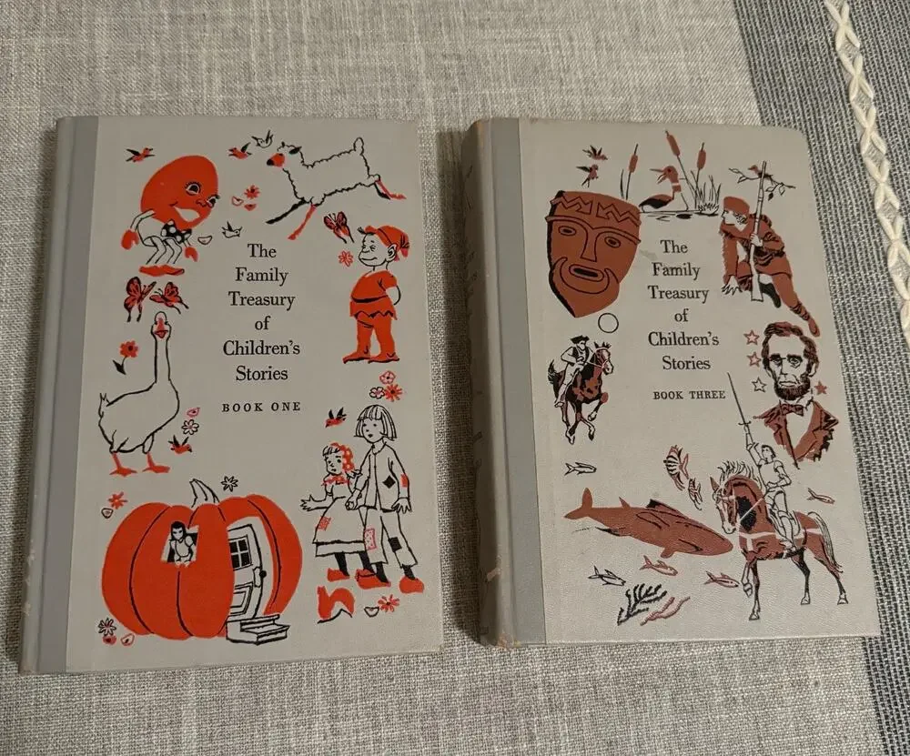 The Family Treasury of Children’s Stories Book One & Three 1956 Doubleday Set